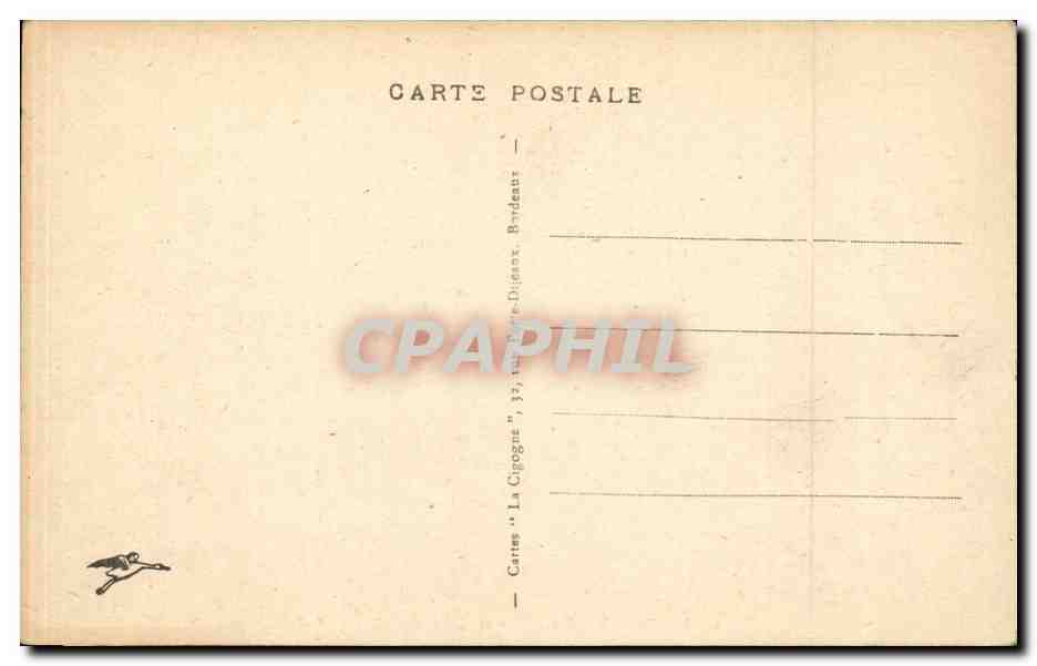CPA Bordeaux Monument des Girondins  — Verso