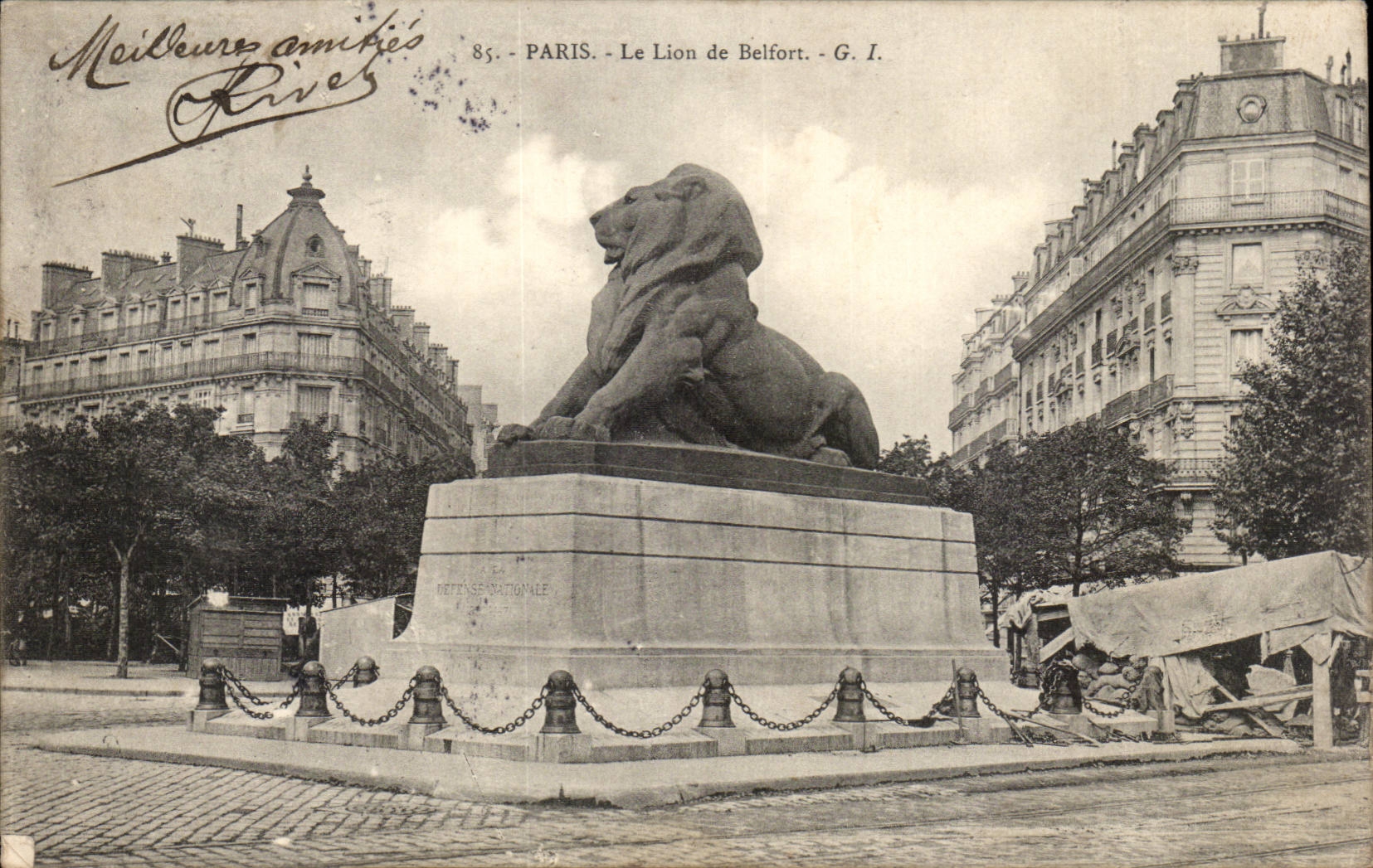 CPA Paris Le lion de Belfort