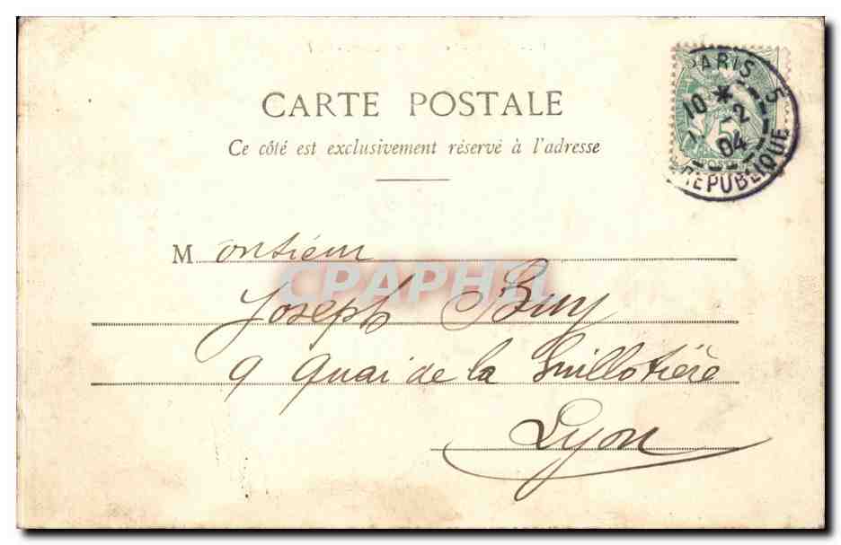 CPA Paris Le lion de Belfort — Rückseite