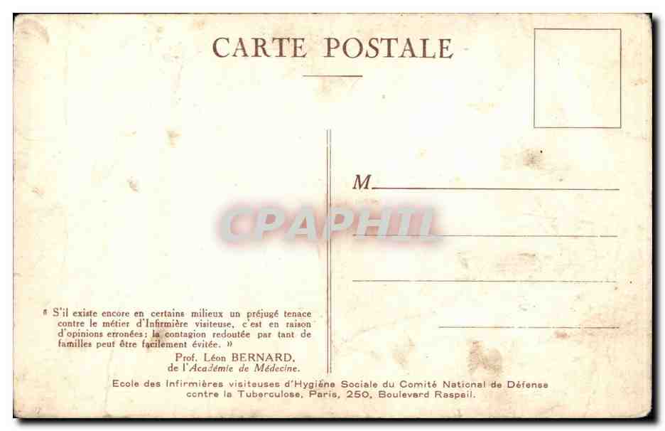 CPA La visiteuse dans la famille donne des conseils d'hygiene (sante) — Rückseite