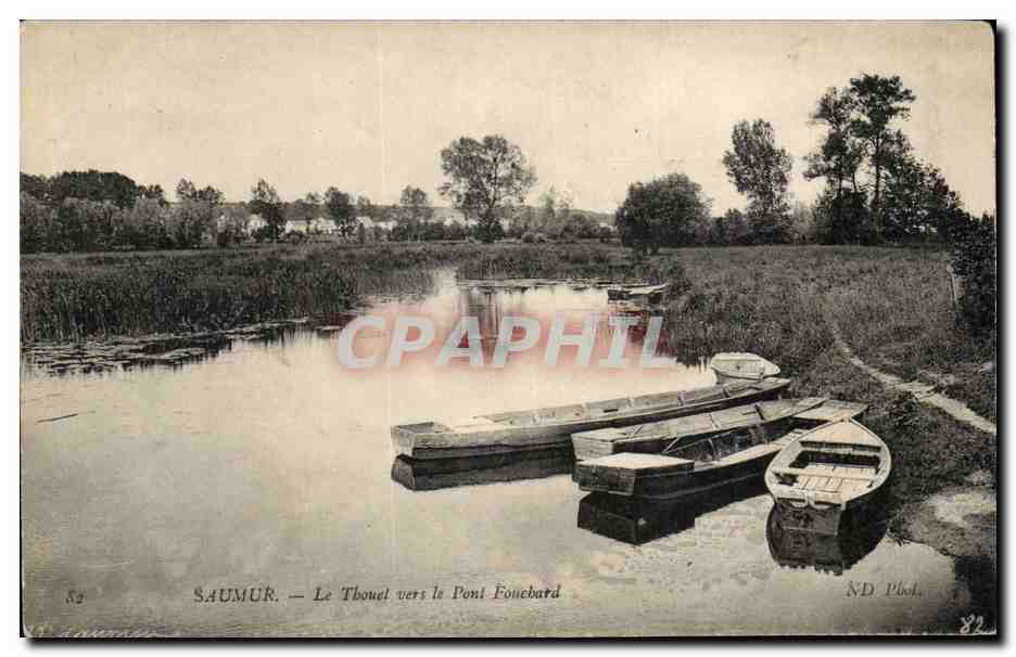 Saumur CPA Le thouet vers le pont Fouchard