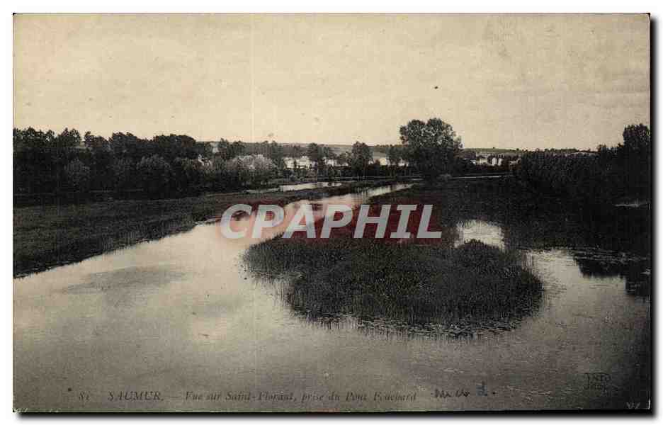 Saumur CPA Vue sur Saint Florant prise du pont Fouchard