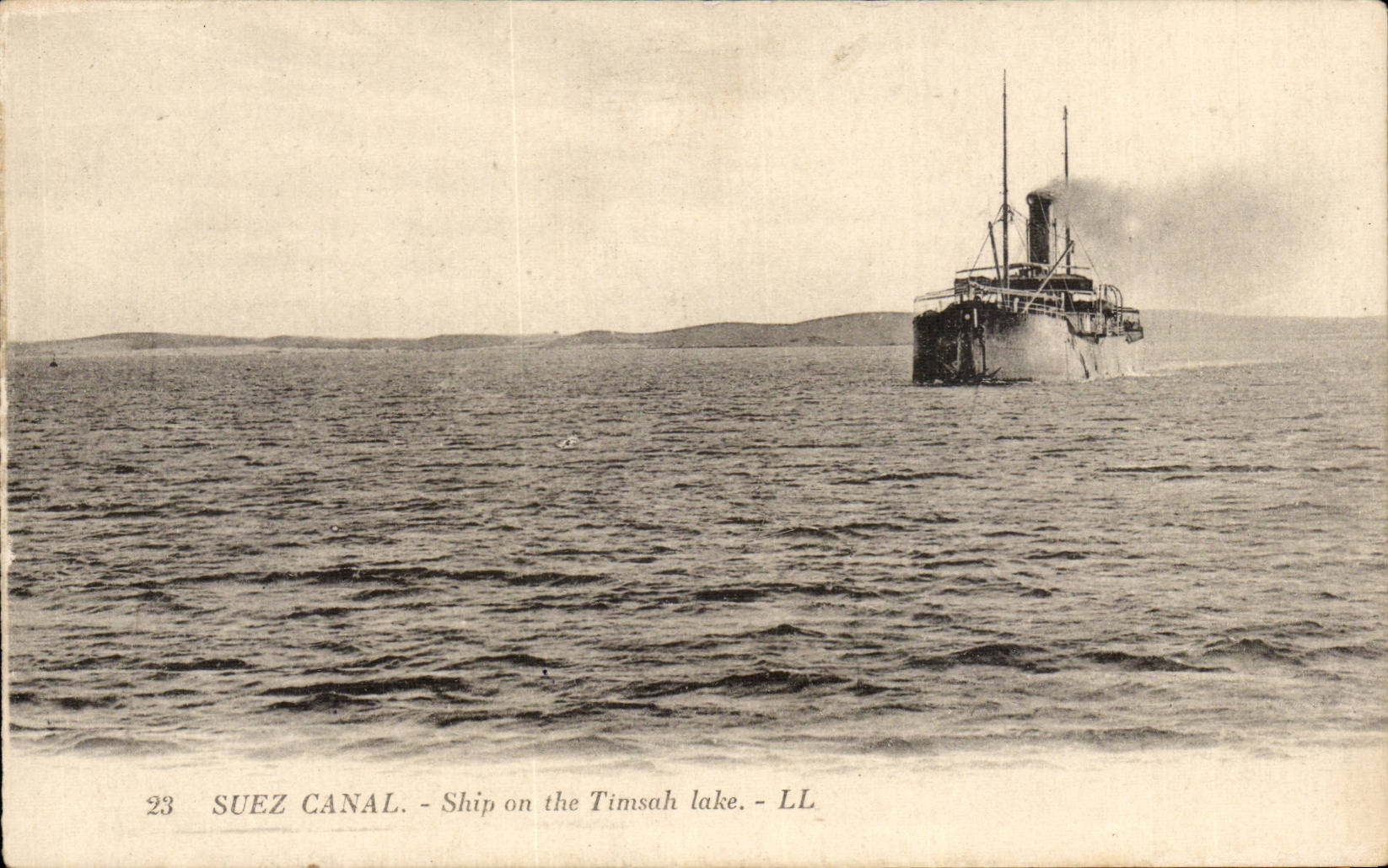 CPA Egypt Egypte Suez Shi on the Timsah lake bateau