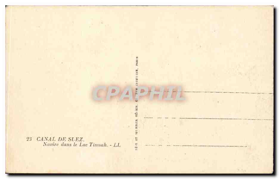 CPA Egypt Egypte Suez Shi on the Timsah lake bateau — Rückseite