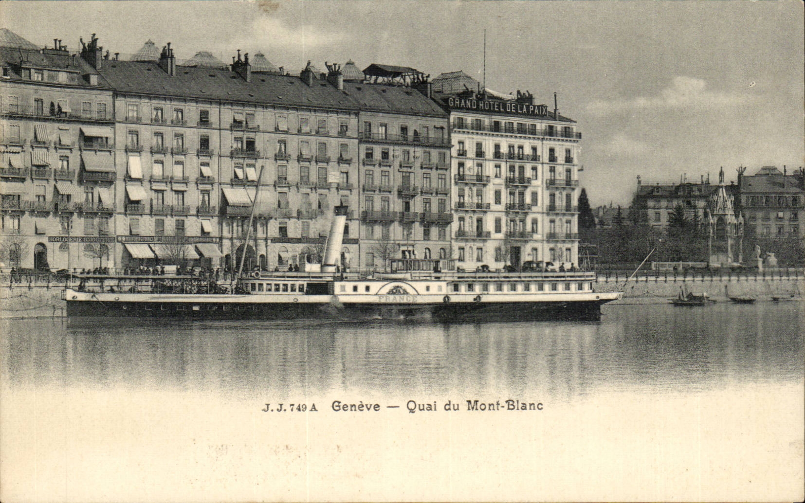 Genève — Quai du Mont-Blanc — Grand Hôtel de la Paix