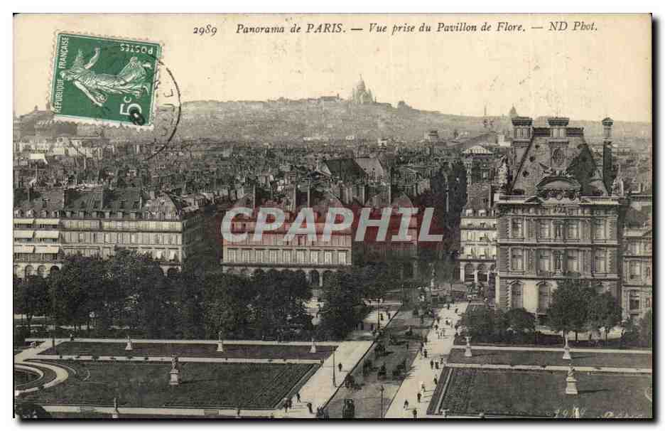 CPA Panorama de Paris Vue prise du pavillon de Flore