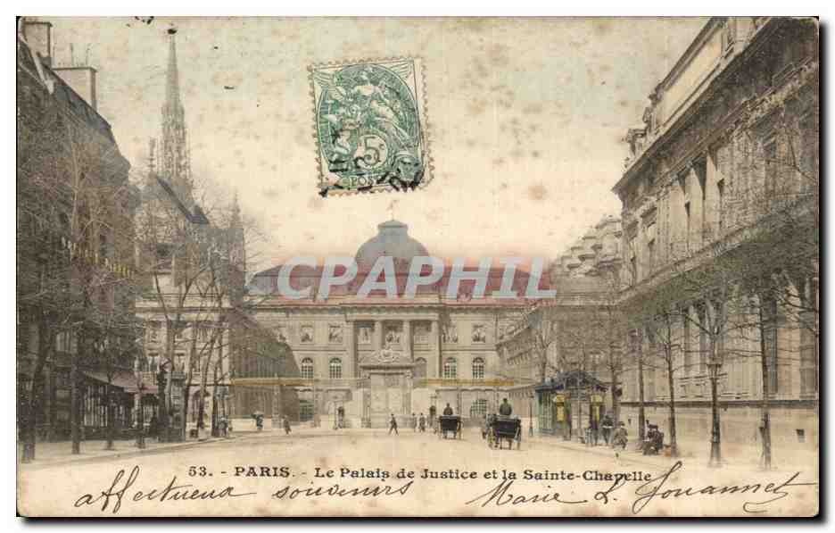 CPA Paris Le palais de justice et la sainte Chapelle