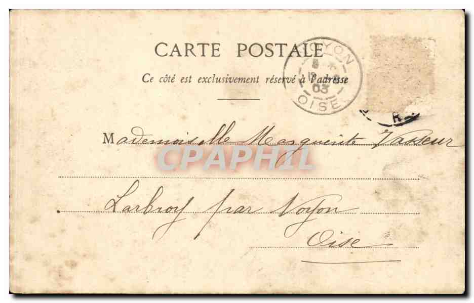 CPA Paris Le palais de justice et la sainte Chapelle — Rückseite