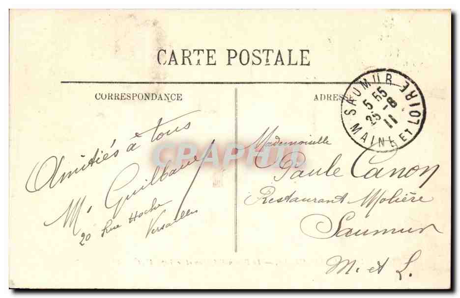 CPA Versailles Jardin Le bassin d'Apollon et le tapis vert — Verso