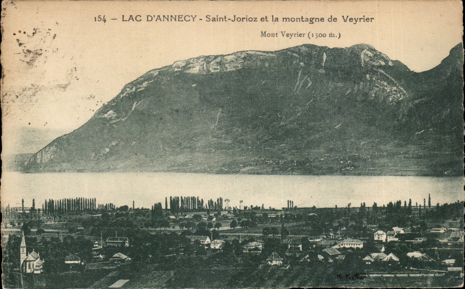 Lac d'Annecy - Saint-Jorioz et la montagne de Veyrier — éditeur non identifié, n° de série 154