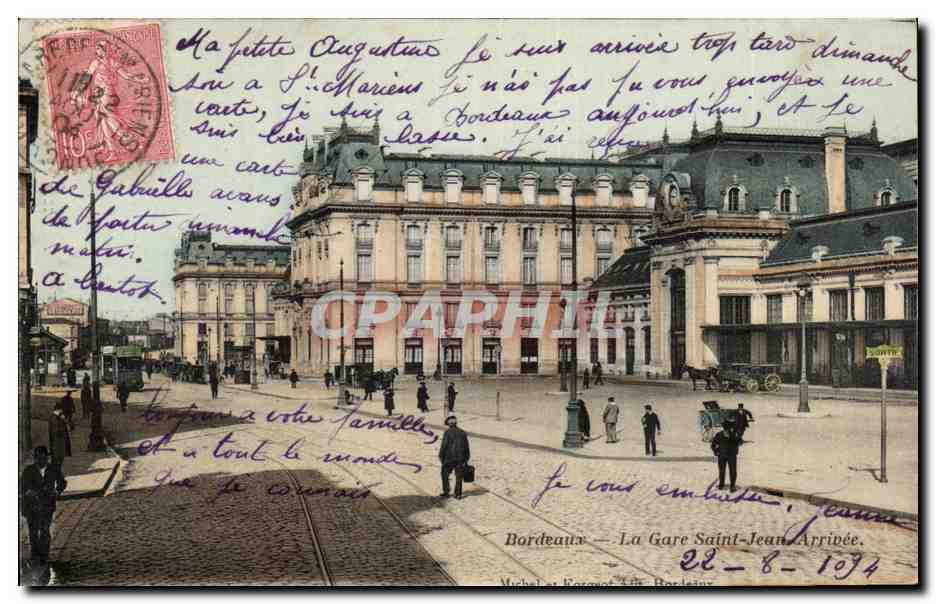 CPA Bordeaux la gare Saint Jean Arrivee