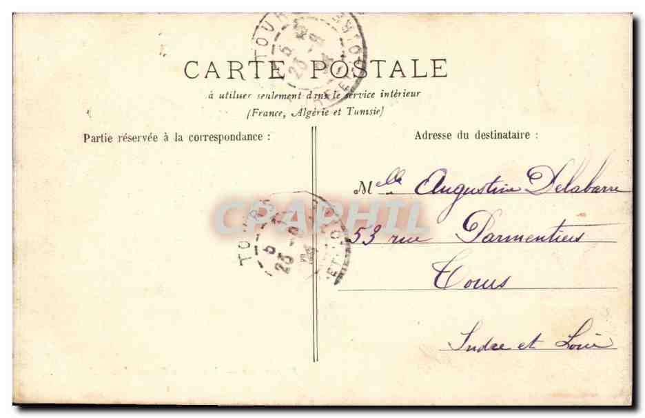 CPA Bordeaux la gare Saint Jean Arrivee — Verso