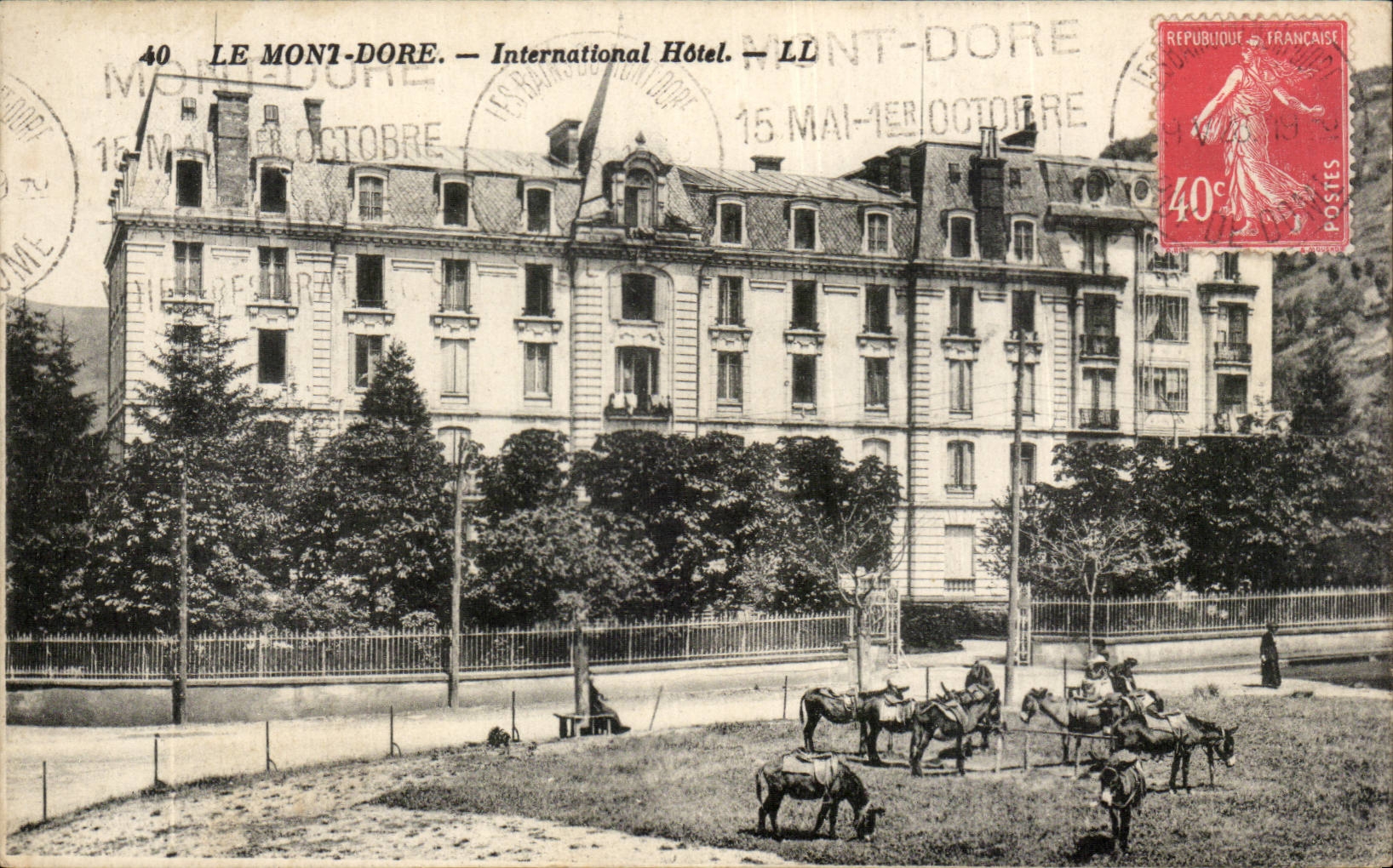 CPA Le Mont Dore International Hotel ane donkey