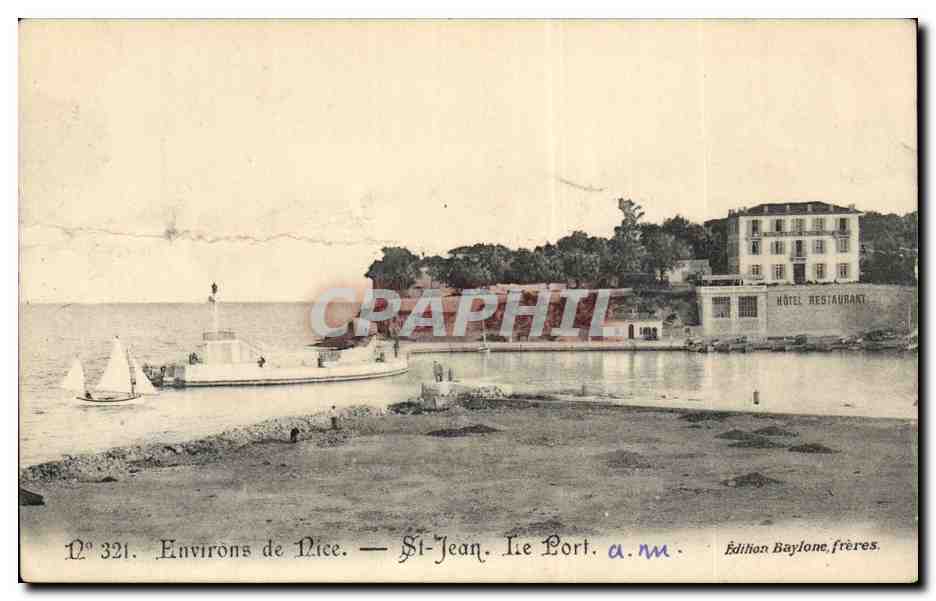 Environ de Nice — St-Jean. Le Port — Édition Baylone frères, n° 321