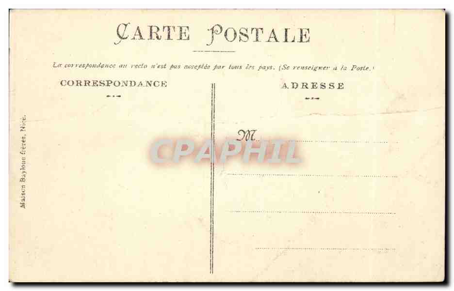 Environ de Nice — St-Jean. Le Port — Édition Baylone frères, n° 321 — Verso
