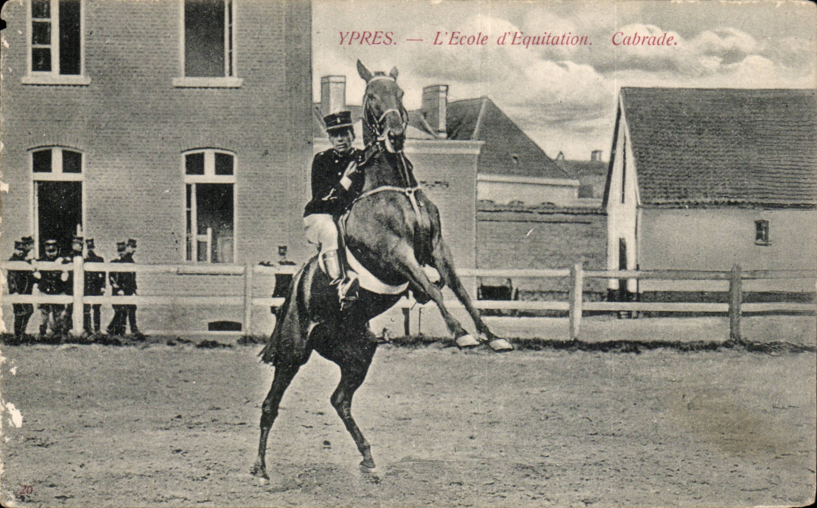 CPA Ypres Ecole d'equitation Cabrade Cheval Horse 
