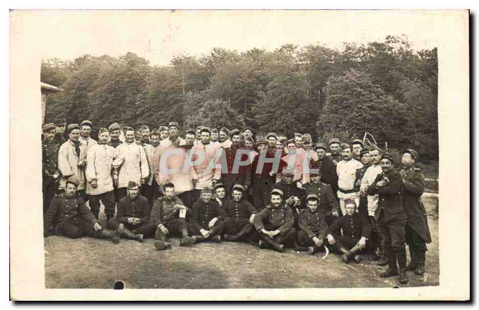 CARTE PHOTO CPA Militaria Regiment La Courtine