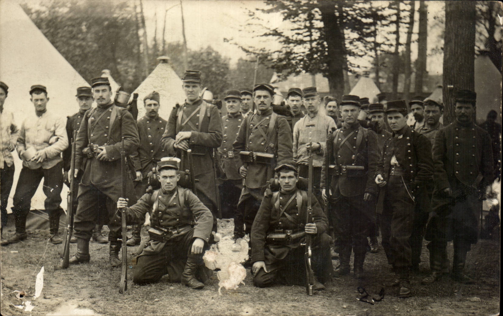 CARTE PHOTO CPA Militaria Regiment 