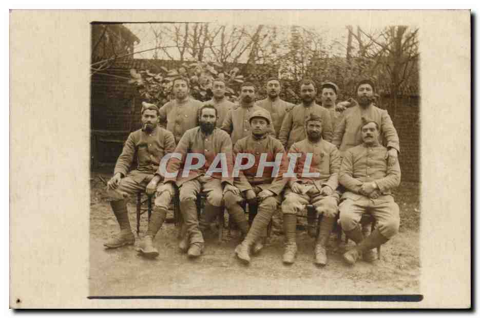 CARTE PHOTO Militaria Poilus 