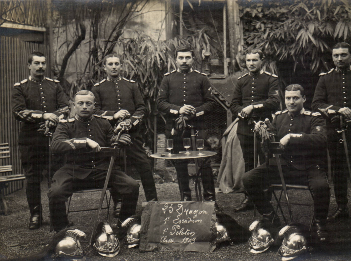 23° Dragon — 1° Escadron — 1° Plotone — Classe 1909 — G. Loubantuir, Arzens