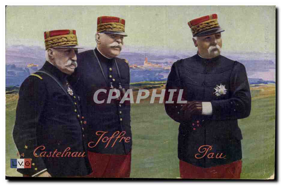 CPA Generaux Castelnau Joffre Pau
