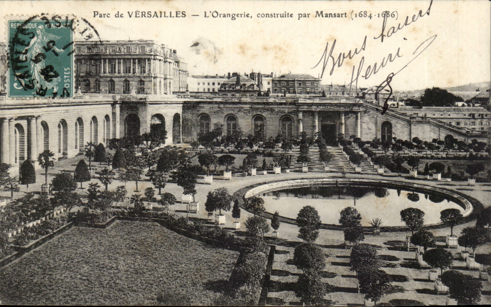 CPA Parc de Versailles L'Orangerie construite par Mansart 