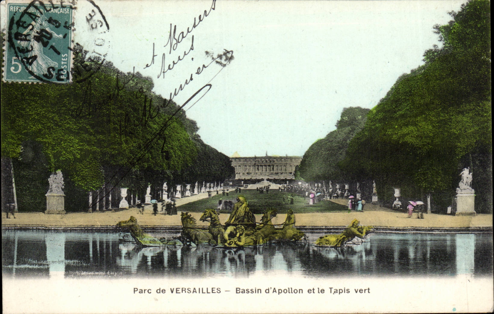 CPA Palais de Versailles Bassin d'Apollon et le tapis vert
