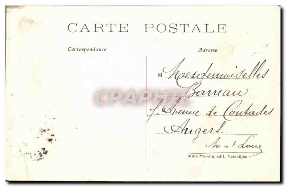 CPA Palais de Versailles Bassin d'Apollon et le tapis vert — Verso