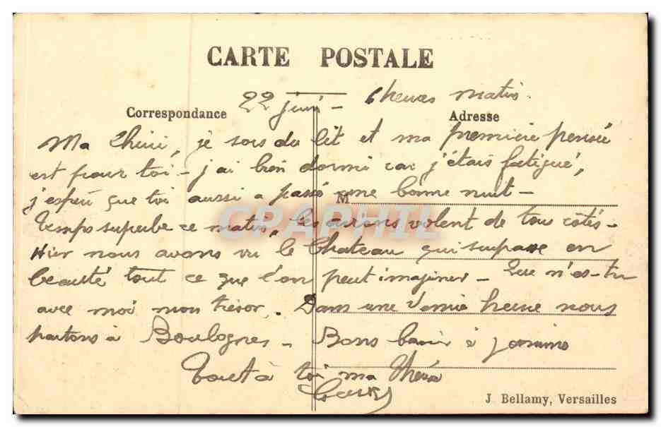 CPA Versailles Le bassin d'Apollon et le tapis vert — Verso