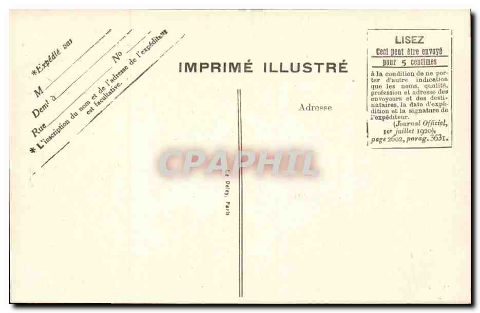 CPA Paris Eglise Sainte Eustache — Verso