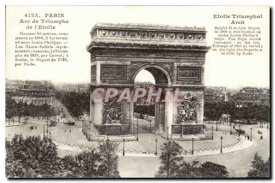 CPA Paris Arc de TRiomphe