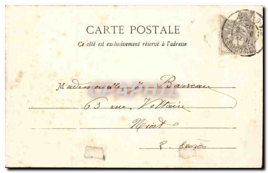 CPA Toulouse Nouvelle facade du capitole et donjon — Verso