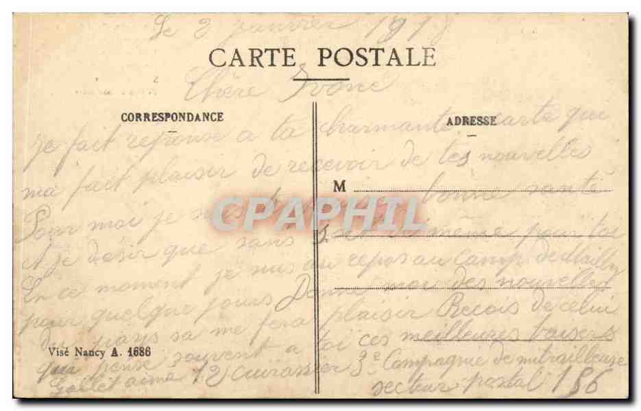 CPA Militaria la vie au camp 10 heures du soir L'extinction des feux — Rückseite