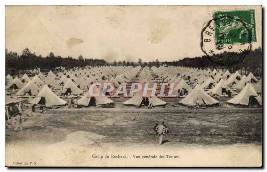 CPA Militaria Camp du Ruchard Vue generale des tentes