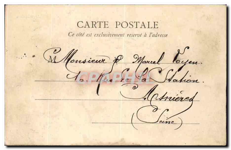 Versailles CPA Le palais — Verso