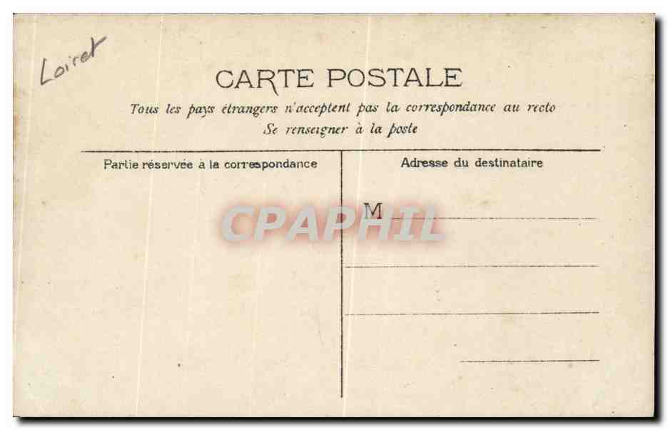 CPA Orleans Eglise St Paterne place gambetta — Rückseite