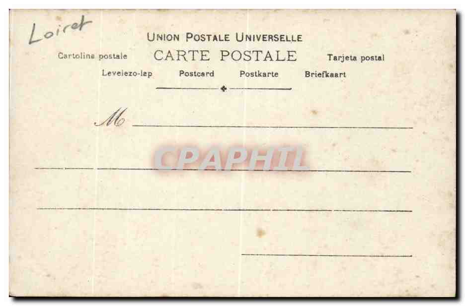 CPA Orleans Hotel de ville Jardin — Verso