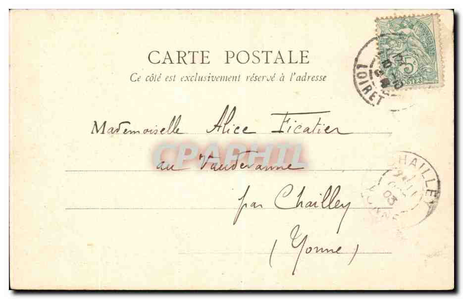 CPA Orleans Place Gambetta — Verso