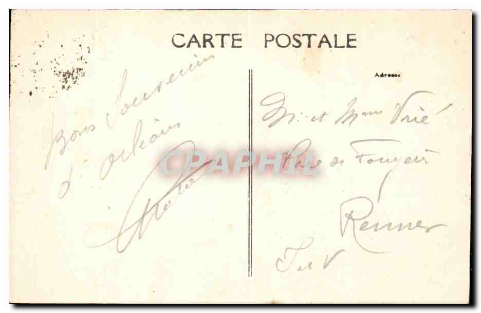 CPA Orleans Theatre et cathedrale — Verso