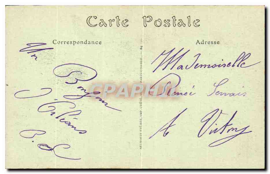 CPA Orleans Place Albert 1er La gare — Verso