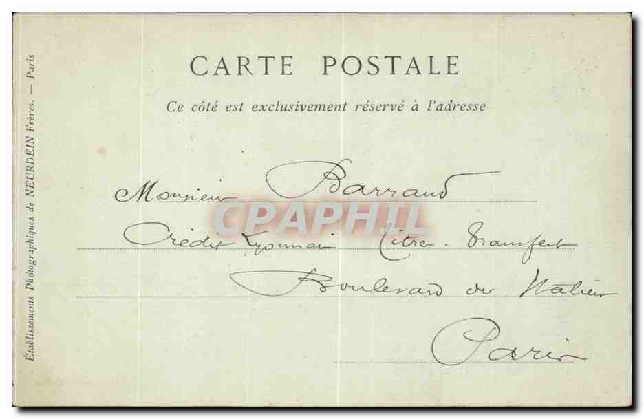 CPA Orleans Le Mail — Verso
