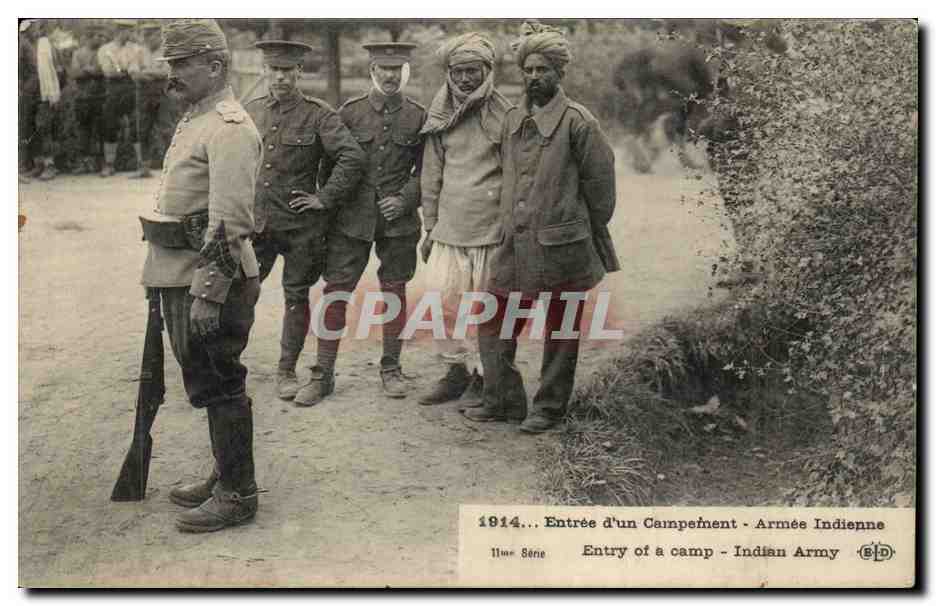CPA Entree d'un campement Armee indienne Militaria La Bondonniere