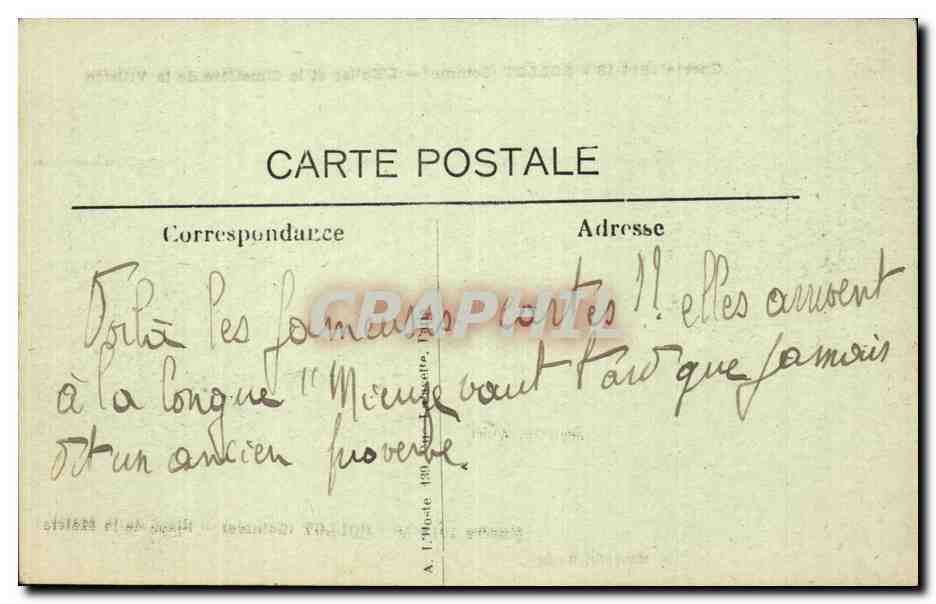 CPA Rollot L'eglise et le cimetiere de la Villette — Back
