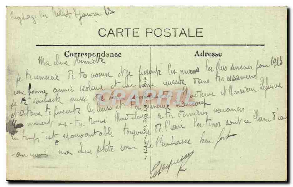 CPA Courcelles Epayelles Eglise et cimetiere — Back