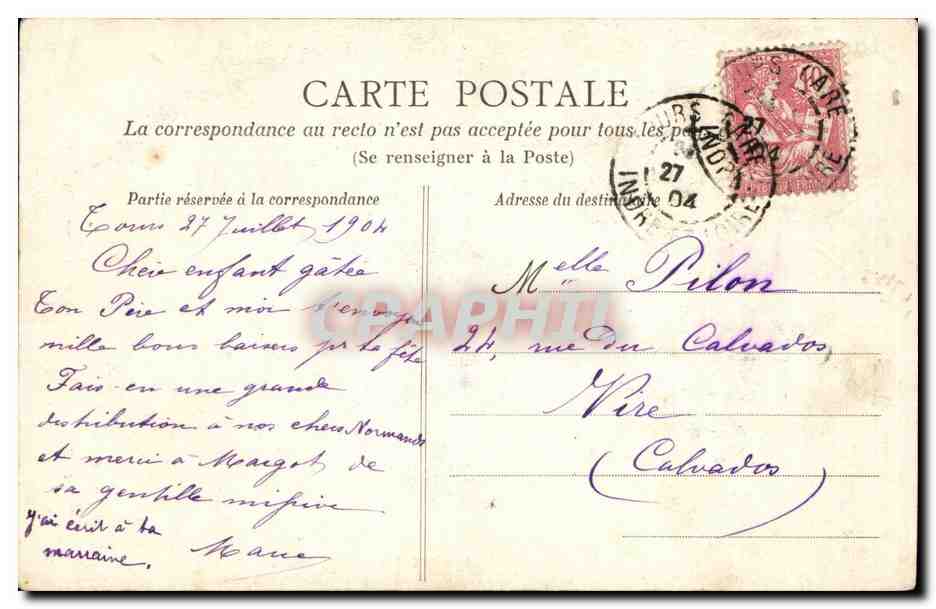 CPA Anjou Coiffe de Saumur et environs ( folklore coiffe costume  — Verso