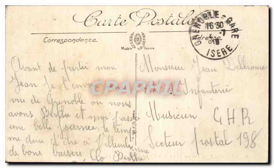 Grenoble — Vue sur l'Isère et la Chaîne des Alpes — LL. Selecta — Reverso