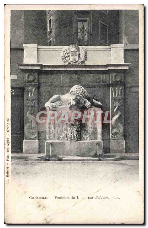 CPA Grenoble Fontaine du lion par Sappey