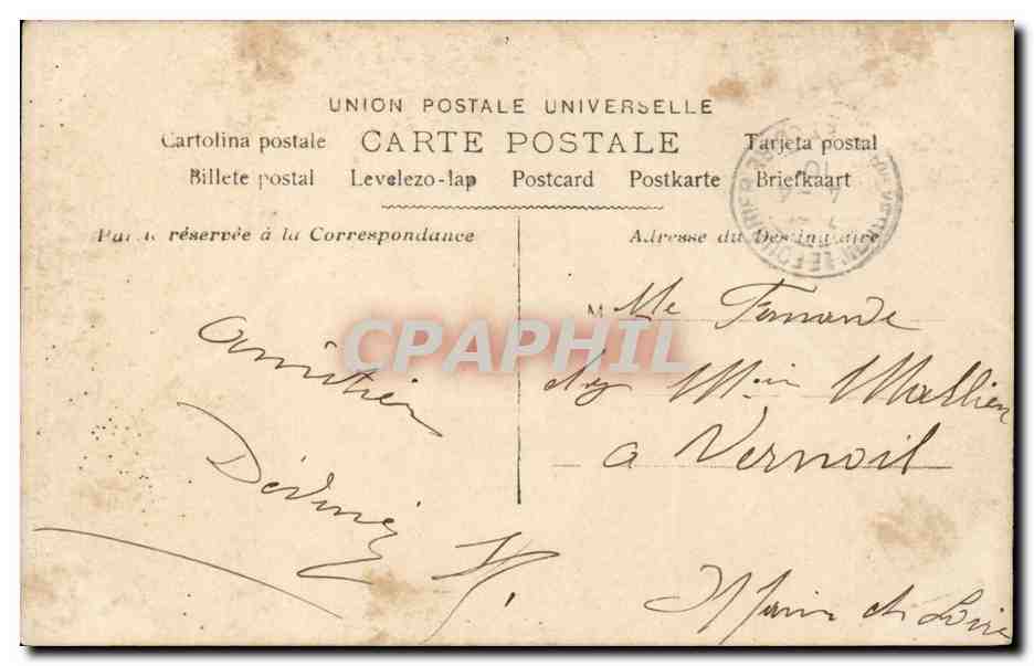 Soldat saluant — Bonjour de Lamour — éditeur anonyme, n° 107 — Verso