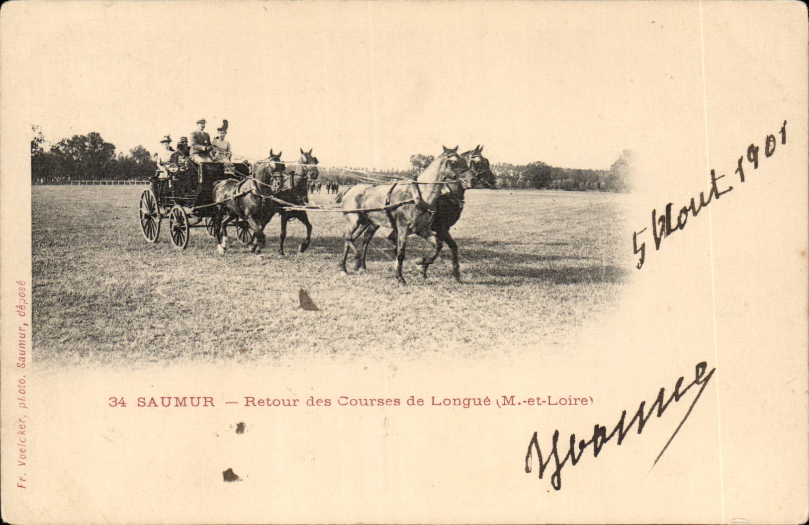 CPA Saumur Retour des courses de Longue Horse Cheval