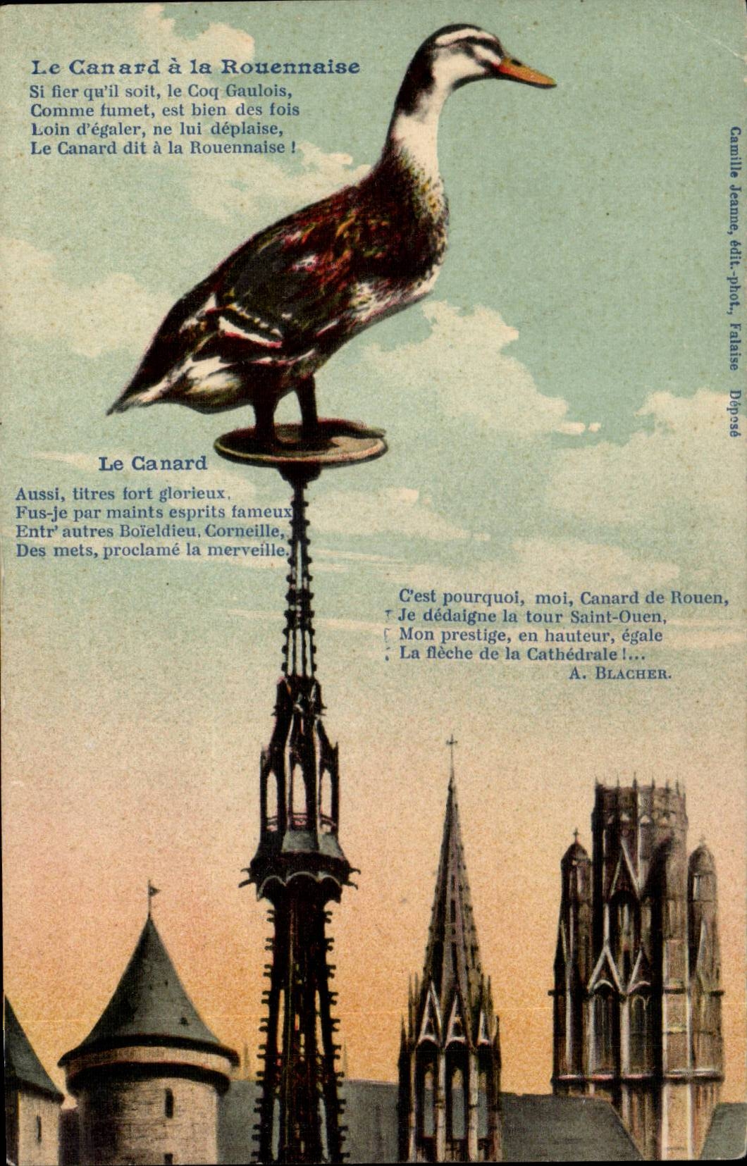 CPA Le canard de la Rouennaise Rouen Duck